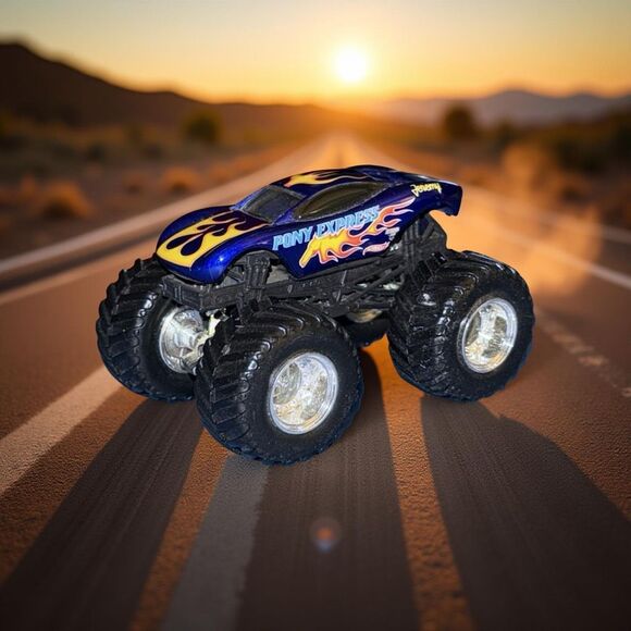 Hot Wheels Monster Jam Pony Express Monster Truck Diecast 1:64 A26 - Picture 1 of 9
